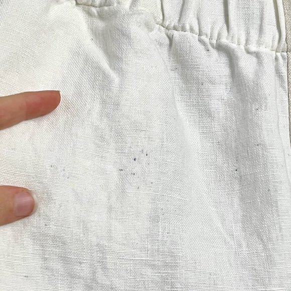 100% linen wide-leg/high-rise/elastic waist pants - Picture 8 of 16